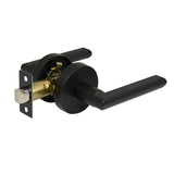 St Tropez Series Passage Lever Set - Matt Black Finish