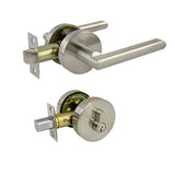 St Tropez Series Entrance Handle Set - Brushed Nickel Finish