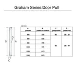 1500mm Entry Door Pull handle (Pair) - Selena Series