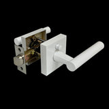 Eva Series Privacy Lever Set - Pure White Finish