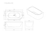 Nova Ultra-Thin Corner Bathtub - Gloss White