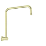 Round High Reach Shower Arm - Brushed Gold