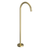 Bella Round Floor Mounted Bath Spout Filler - Brushed Gold