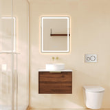 Paris 600mm Wall-Hung Vanity - Walnut Woodmatt