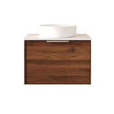 Paris 600mm Wall-Hung Vanity - Walnut Woodmatt