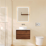 Paris 600mm Wall-Hung Vanity - Walnut Woodmatt