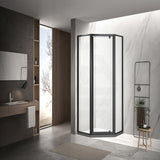 900/1000mm Diamond Shape Shower Screen Pivot Door Variant Colour Semi-frameless 6mm Glass 2000mm Height