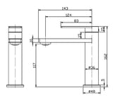 Coomera Basin Mixer - Matt Black