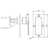 Coomera Shower & Bath Mixer - Matt Black