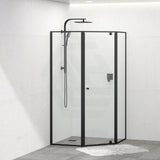 900/1000mm Diamond Shape Shower Screen Pivot Door Variant Colour Semi-frameless 6mm Glass 2000mm Height