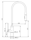 Cobre Deluxe Pull-out Sink Mixer - Brushed Copper