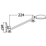 Multi Direction Classic Shower Arm & head - Chrome