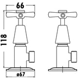 Classic Washing Machine Taps  - Chrome