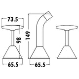 Trend Bath Tap Set - Chrome