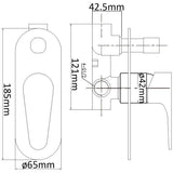 Lovello Shower & Bath Mixer Diverter - Chrome