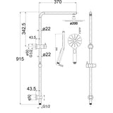 Coral Combo Shower Set - Brushed Nickel