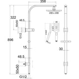 Eva Combo Shower Set - Matt Black