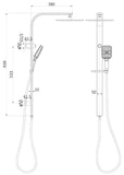 Amarna Combo Shower Set - Matt Black
