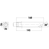 Isabella Bath Spout - Matt Black