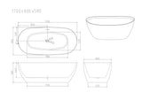 Pilato Freestanding Bathtub - Gloss White & Matt White