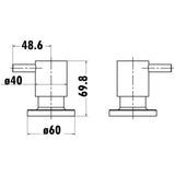 Lollipop Wall Top Assembles - Chrome