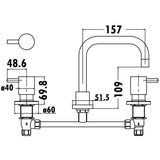 Lollipop Basin Set - Chrome