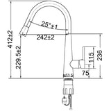 Lara Pull-out Sink Mixer - Chrome