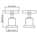 Moderno Wall Top Assembles - Chrome