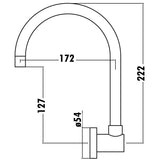 Moderno Swivel Bath and Wall Outet - Chrome
