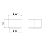 Tania 1/4 Turn Wall Top Assembles - Chrome