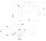 Tania 1/4 Turn Basin Set - Brushed Nickel