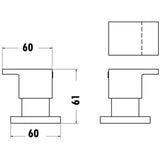 Cubica Wall Top Assembles - Chrome