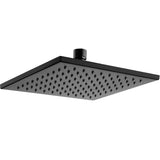 Square Solid Brass Shower Head 200mm - Matt Black