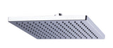 Square ABS Plastic Shower Head 250mm - Chrome