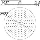 Round 304 Stainless Steel Shower Head  400mm - Chrome