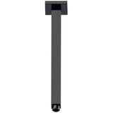 Square Ceiling Drop Down Shower Arm 300mm - Matt Black