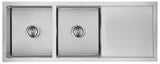 Eva Above or Undermount Double Bowls 1160mm - Stainless Steel