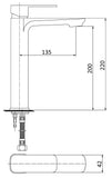 Nova Basin Mixer Tall - Chrome
