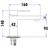 Cubica Basin Mixer - Chrome