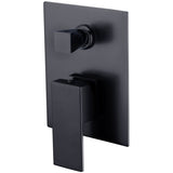 Cubica Shower & Bath Mixer Diverter - Matt Black
