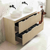 Fluted Rhea 1200mm Freestanding Cabinet - Natural Oak