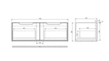 Fluted Rhea 1200mm Wall-Hung Cabinet - Natural Oak