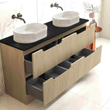 Fluted Rhea 1500mm Freestanding Cabinet - Natural Oak