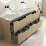 Fluted Rhea 1500mm Freestanding Cabinet - Natural Oak