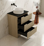 Fluted Rhea 600mm Freestanding Cabinet - Natural Oak