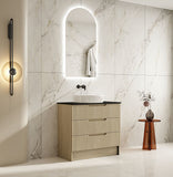 Fluted Rhea 900mm Freestanding Cabinet - Natural Oak