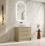 Fluted Rhea 900mm Freestanding Cabinet - Natural Oak