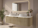 Rome 1500mm Wall-Hung Cabinet - Bur Oak