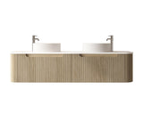 Rome 1800mm Wall-Hung Cabinet - Bur Oak