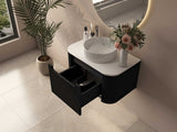 Rome 750mm Wall-Hung Cabinet - Matt Black